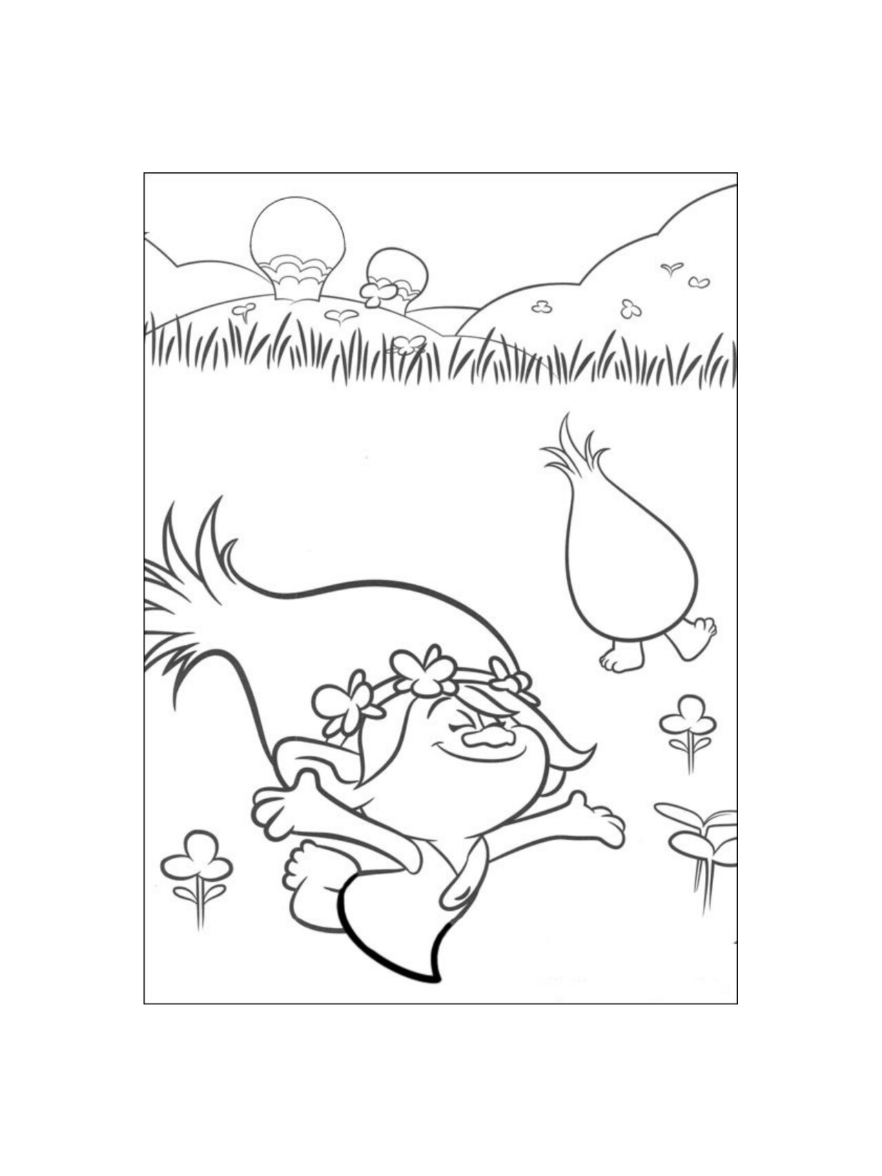 15张魔发精灵线稿填色画,涂色画,简笔画 由梦工场制作的3d动画电影