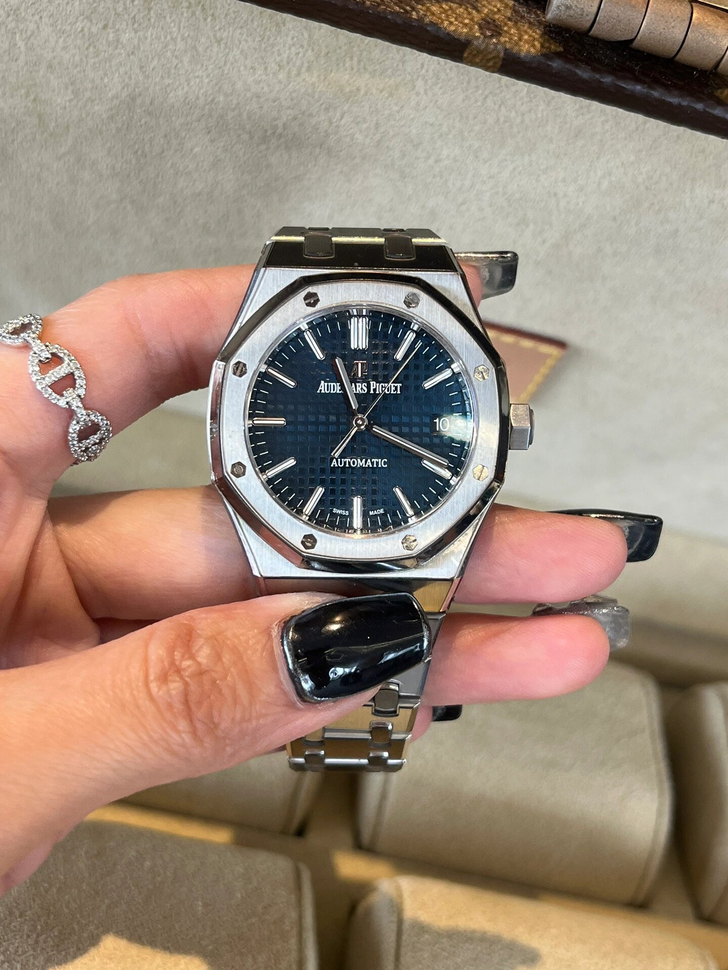 ap皇家橡树15450st 蓝盘7815 爱彼皇家橡树15450st蓝面 -37mm表径