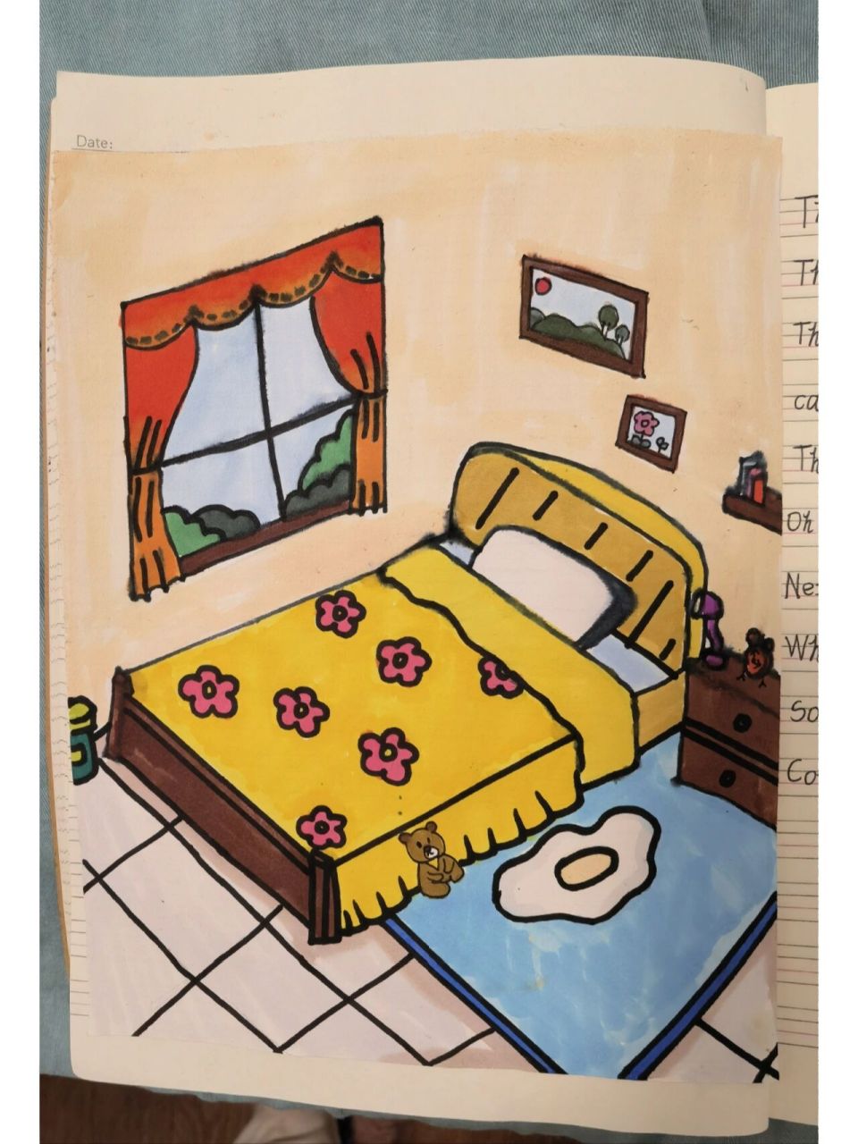 英语作文《我的房间》 女儿5年级的作业,反正我是完全看不懂,也不知道