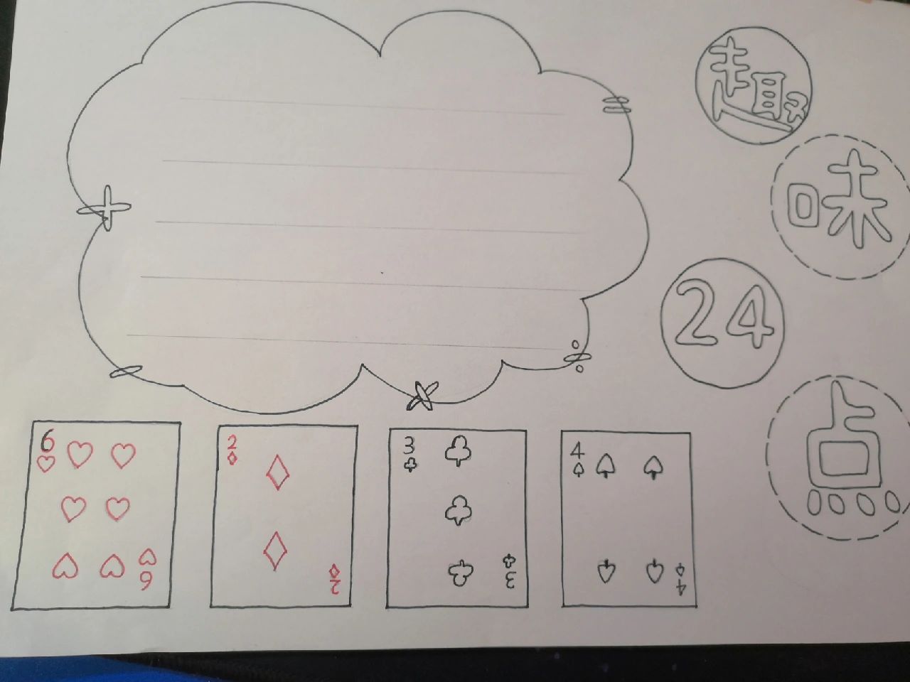 四年级数学趣味24点手抄报