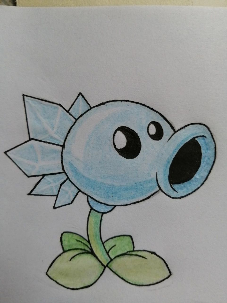 寒冰射手绘画 下次画冰冻生菜