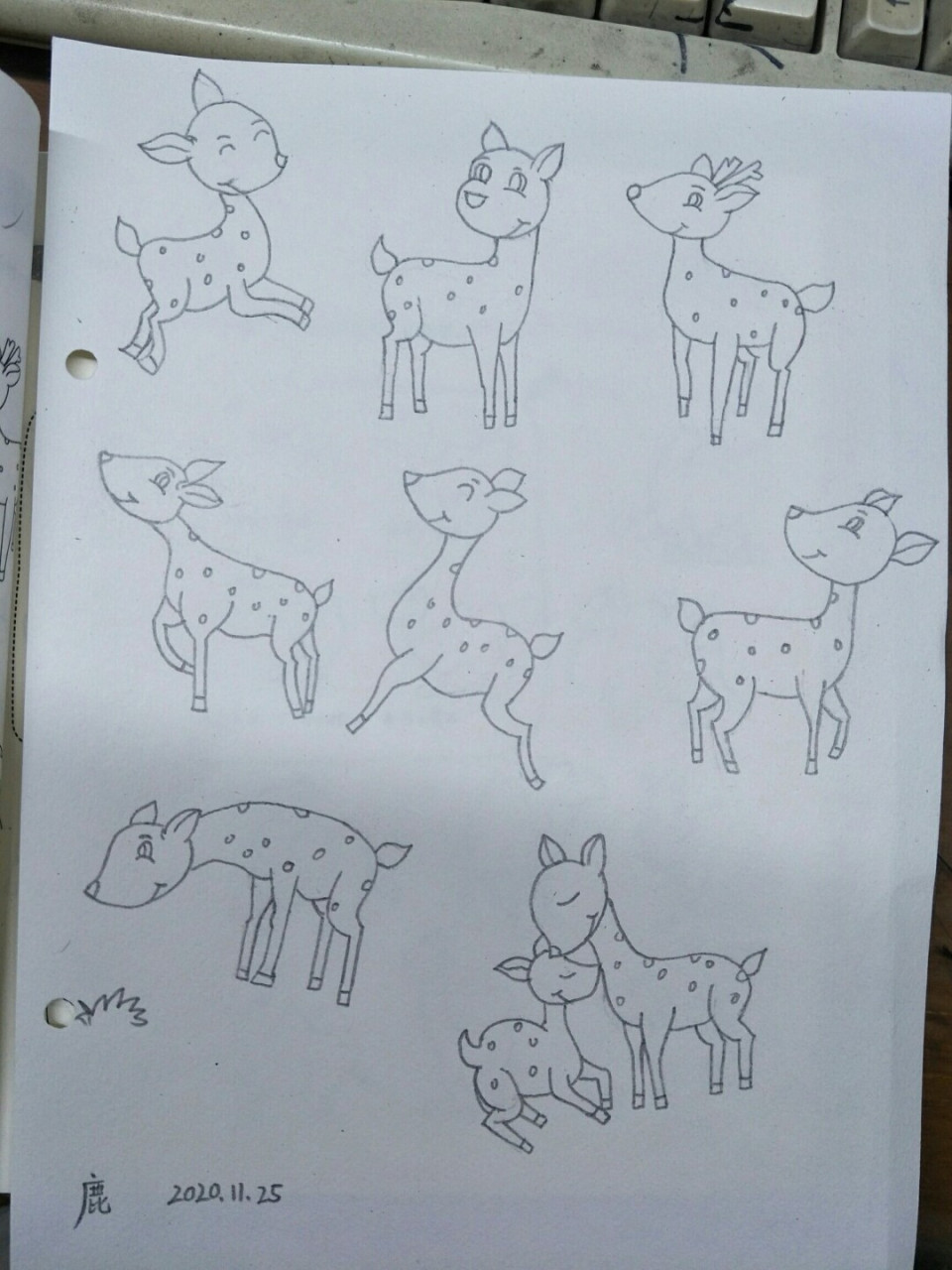 简笔画鹿,坚持打卡 #绘画