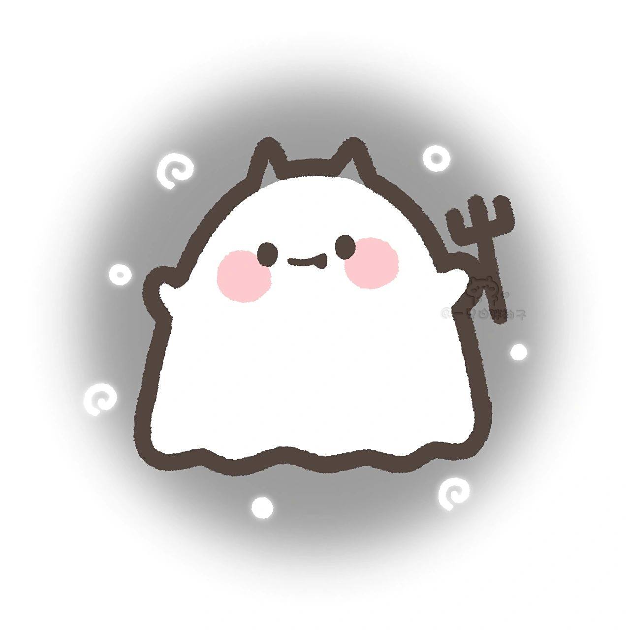 09平面可爱鬼|小幽灵头像 把可爱鬼压扁了