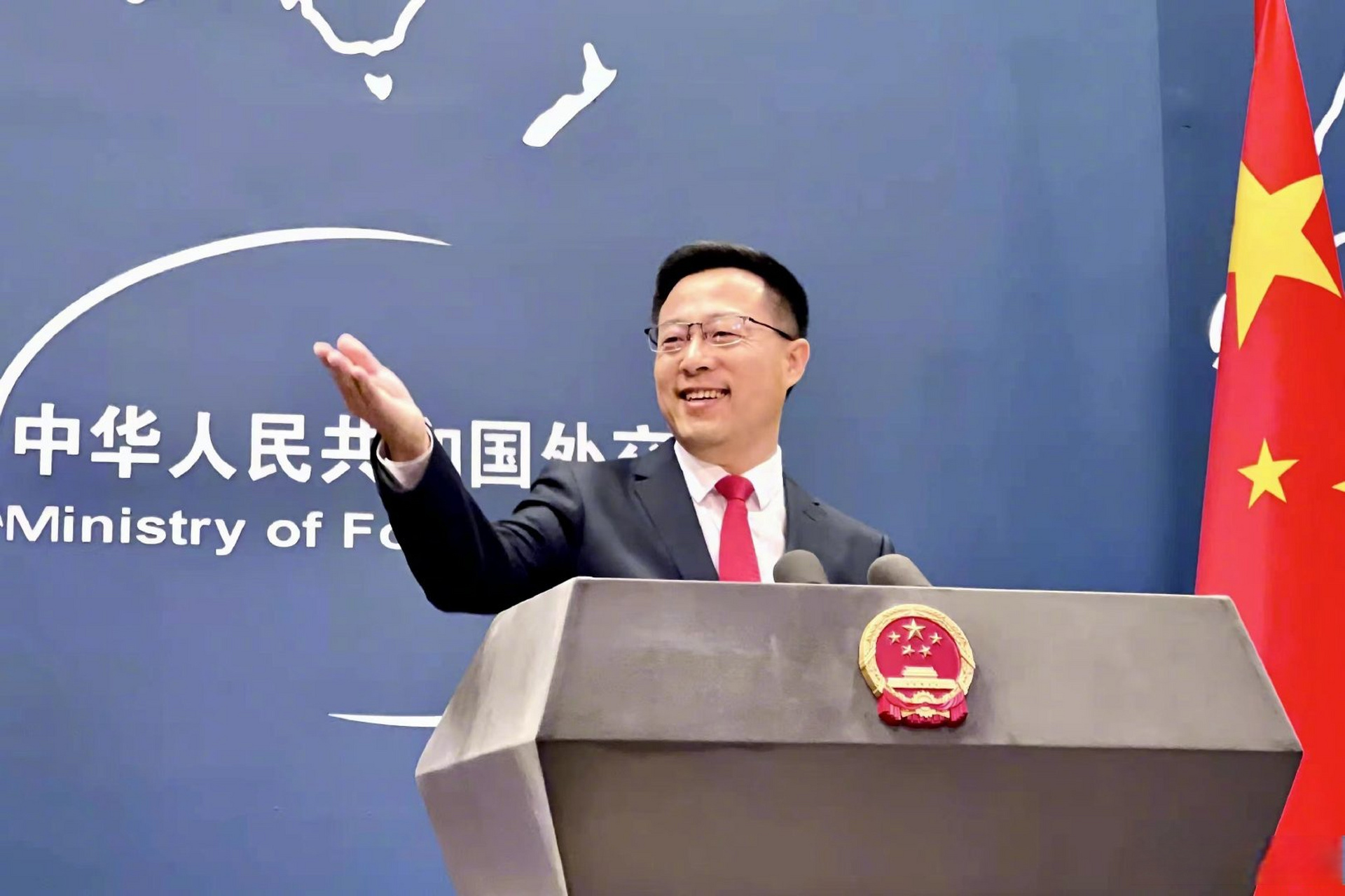 外交部发言人赵立坚在1月28日的例行记者会