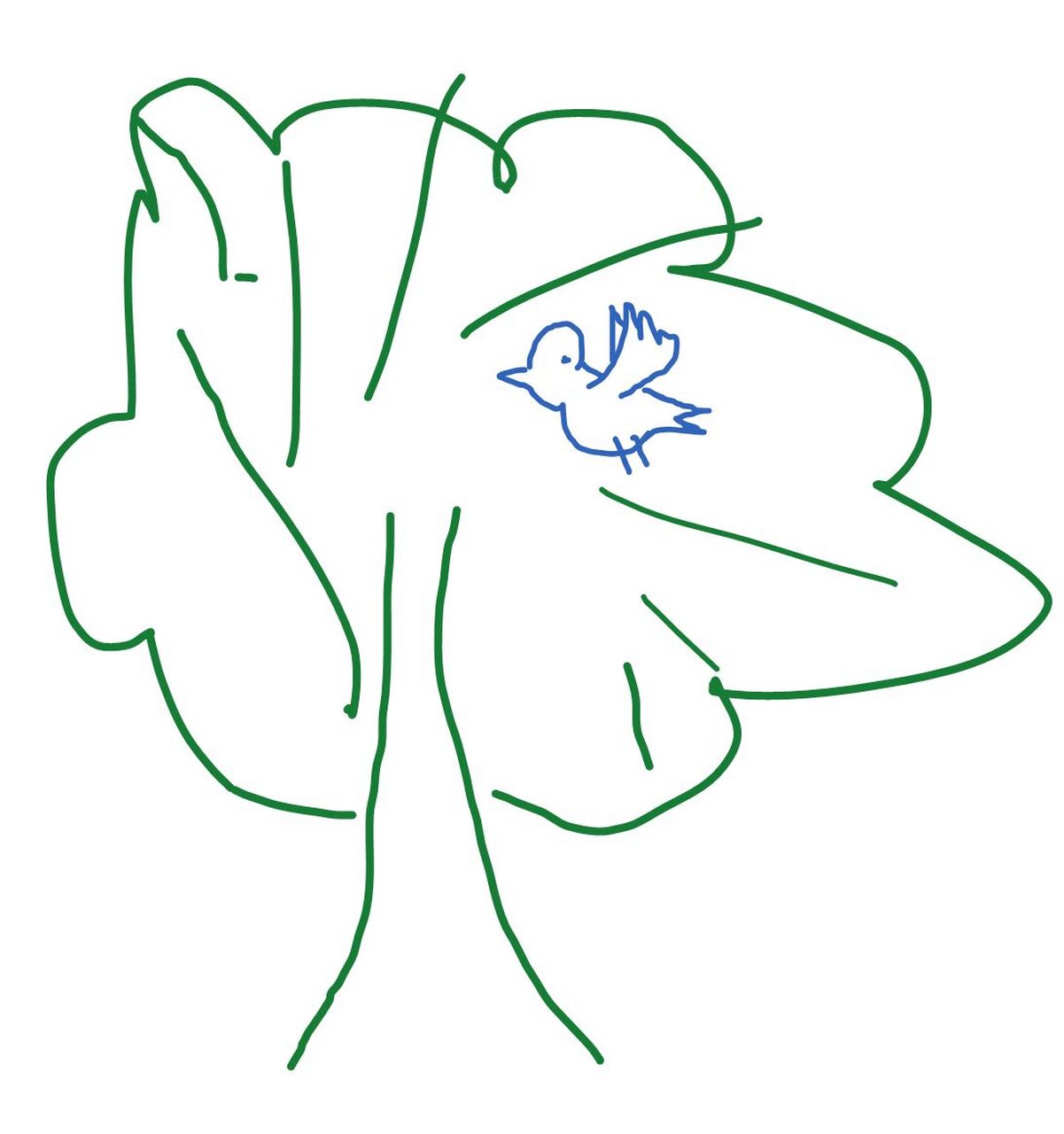 全网都在说"鸟在树上" 用in the tree,为什么要用in?