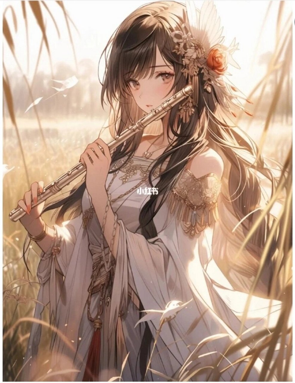 古风吹笛子头像