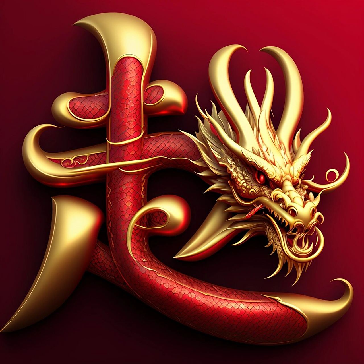 创意姓氏头像之龙