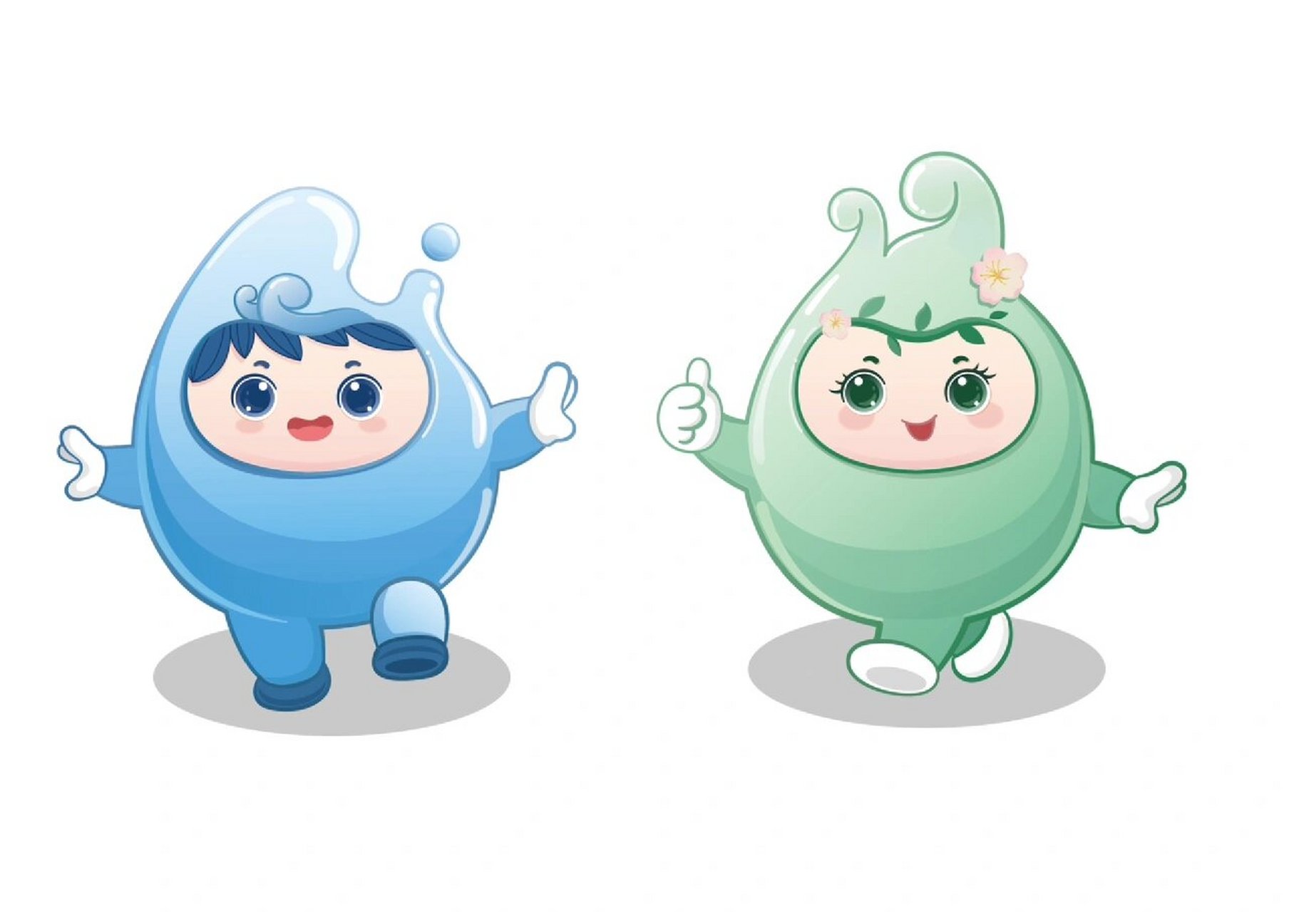 吉祥物设计 可可爱爱的水滴吉祥物来啦