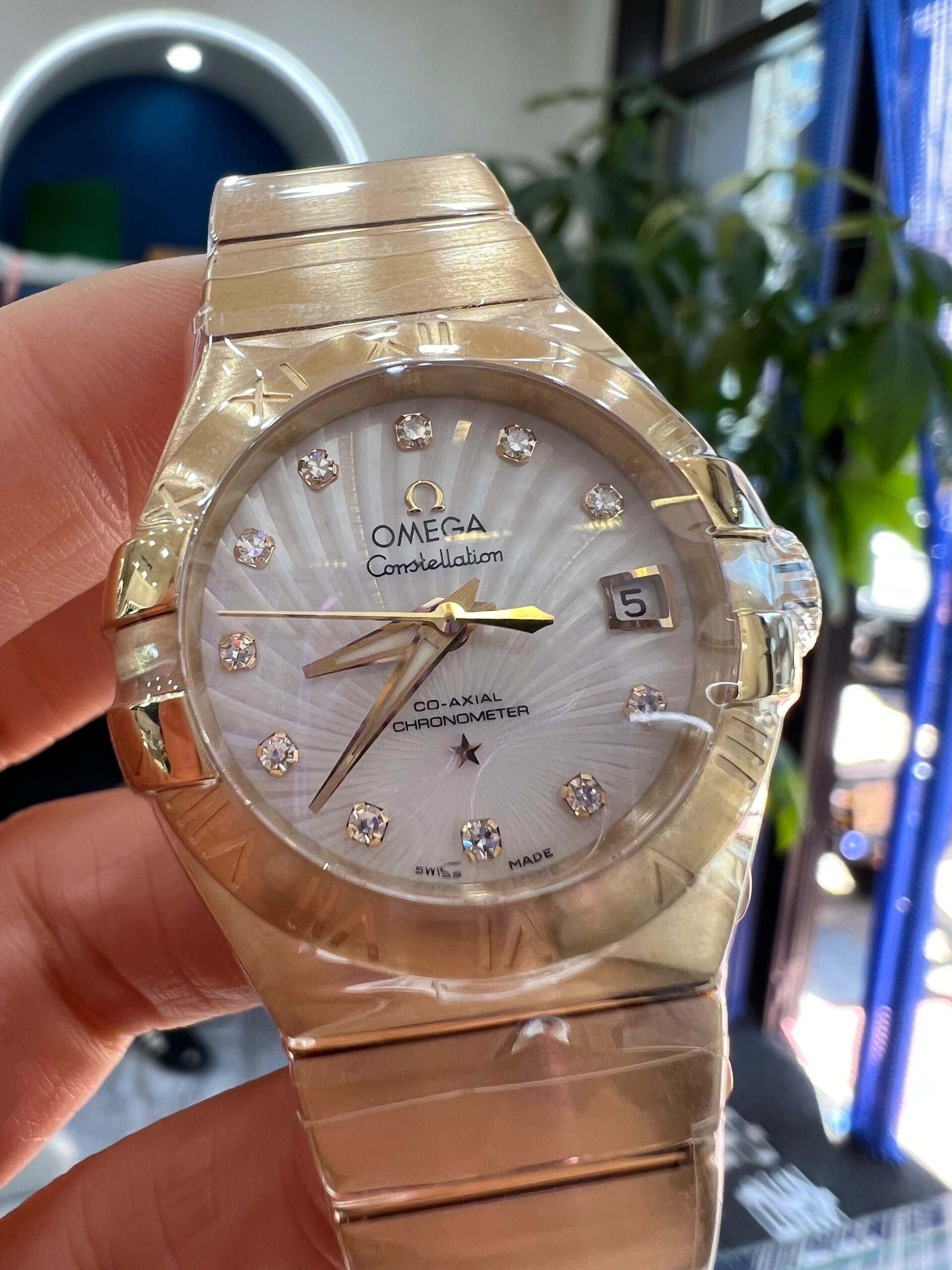 欧米茄星座纯18k大金表!