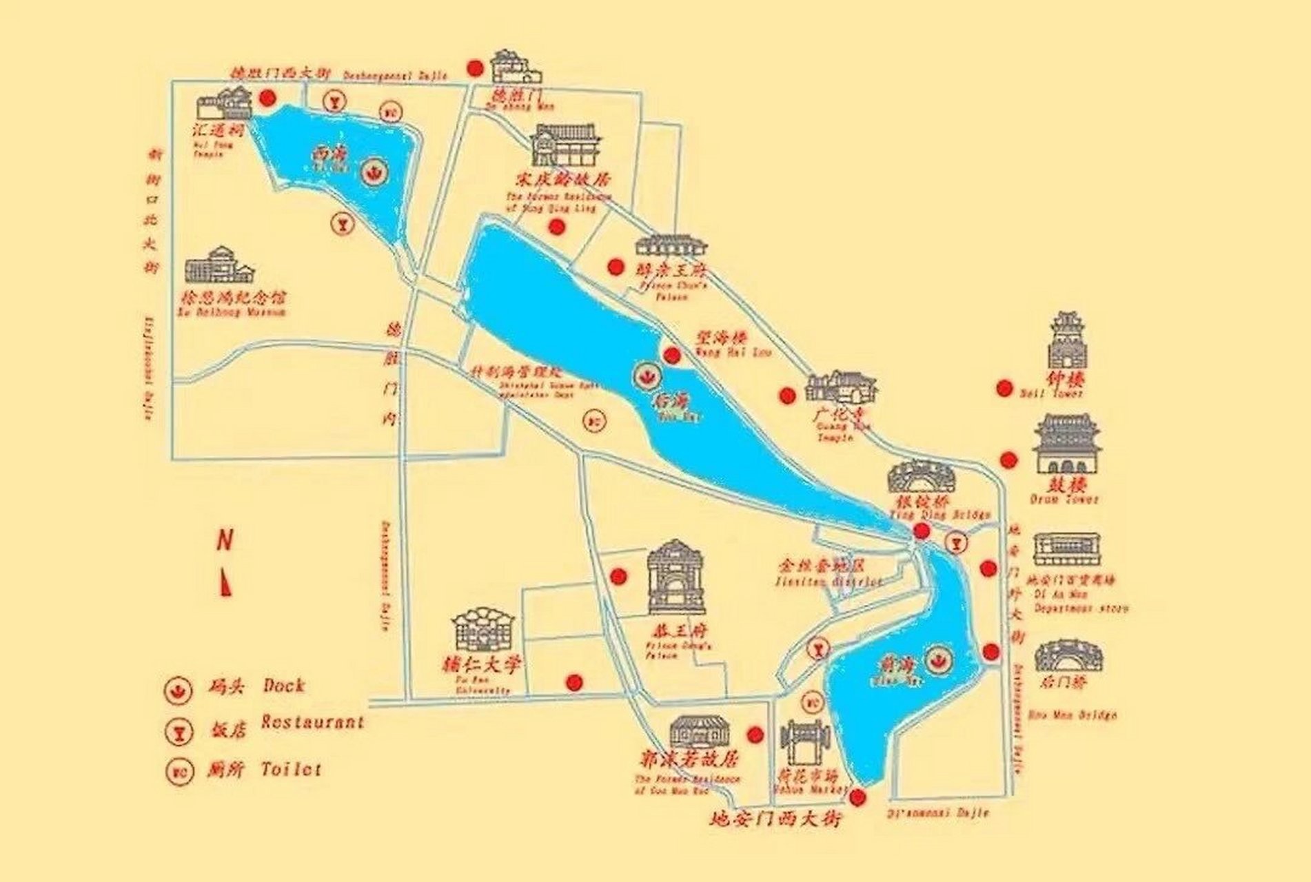 北京后海地图全图图片