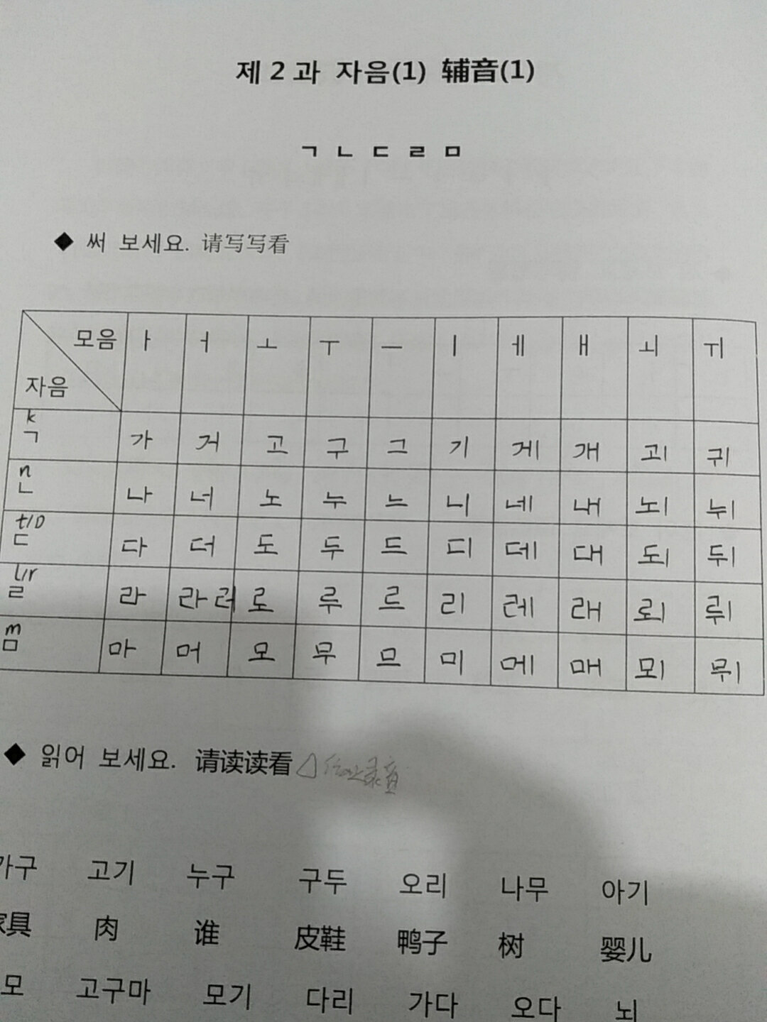 零基础入门韩文书写练习 【韩语初级课程】 同学们的零基础入门作业