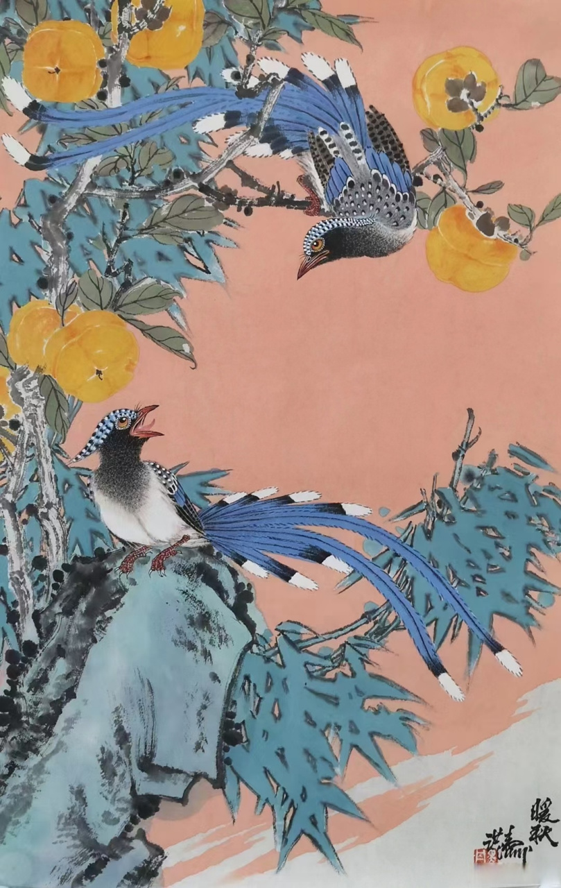 河北美院教授画家李洪涛老师花鸟作品#国画##书画