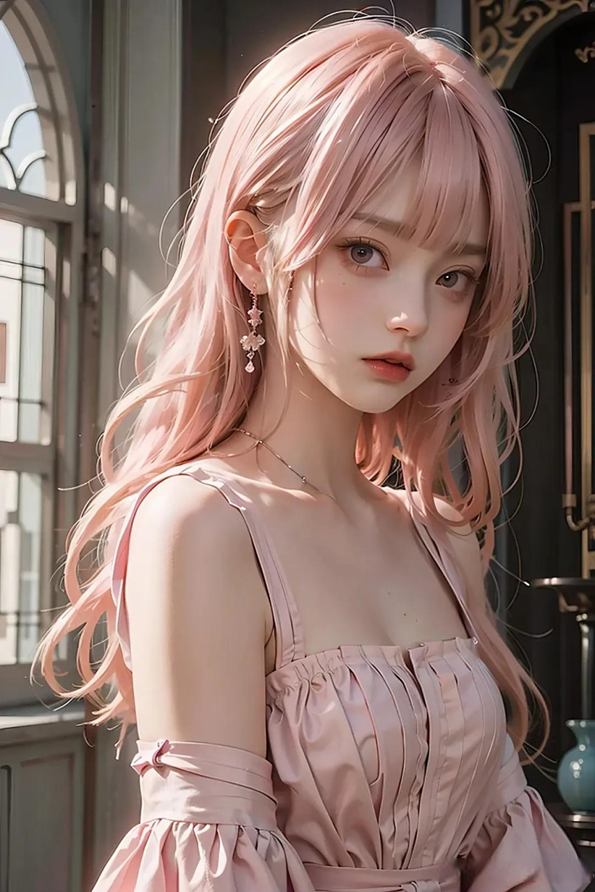 ai粉发性感纯欲少女