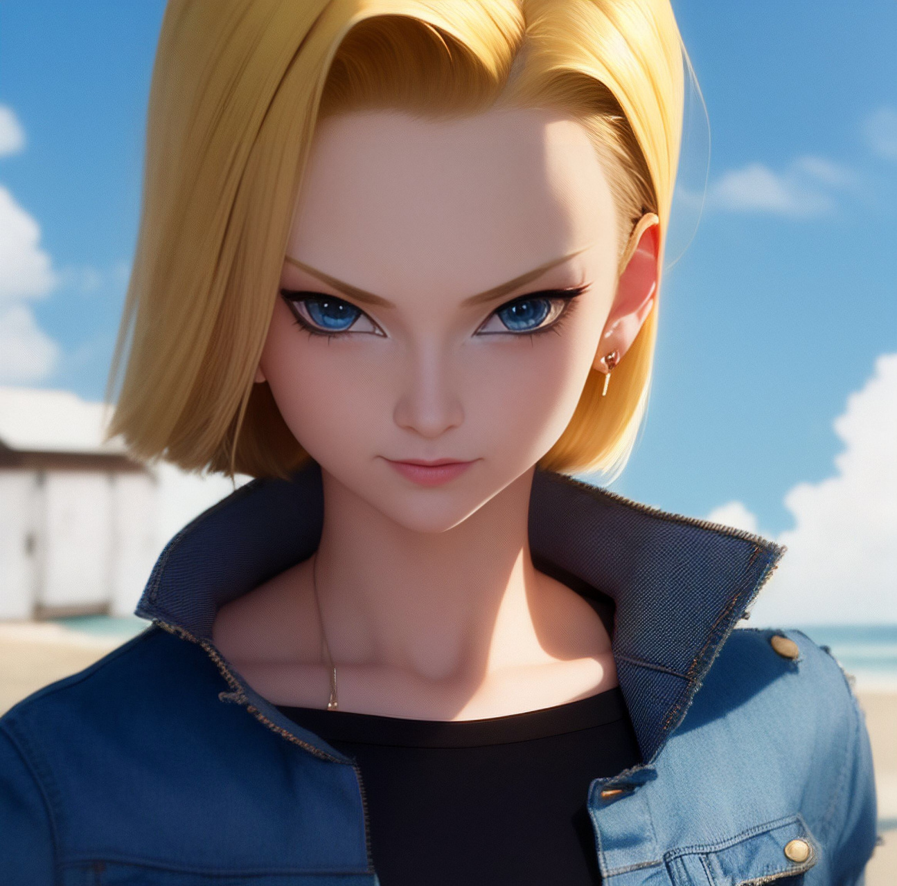 《龙珠》android 18 本名拉姿丽,译名人造人18号, 身高:160cm,体重k