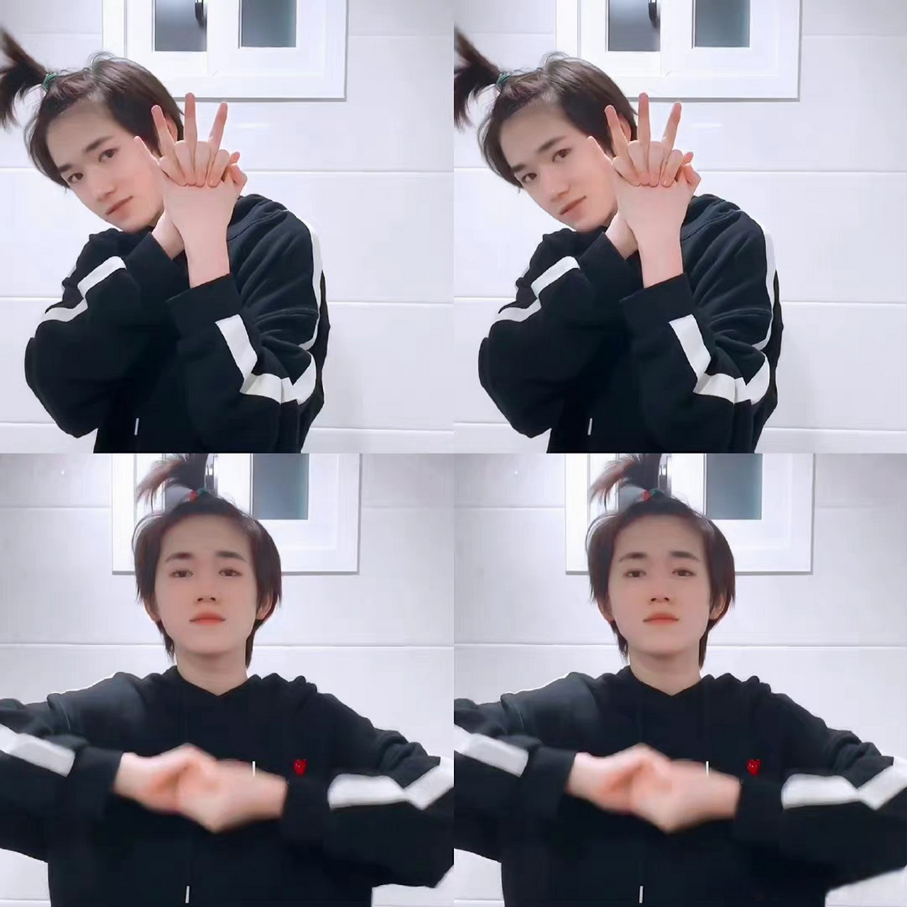 能感觉到小宋是真的很喜欢这个发型!#宋亚轩苹果头上班路透