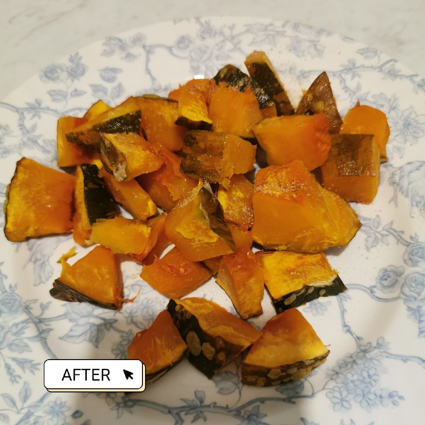 手残党零失败减脂餐～微波炉烤南瓜 1.