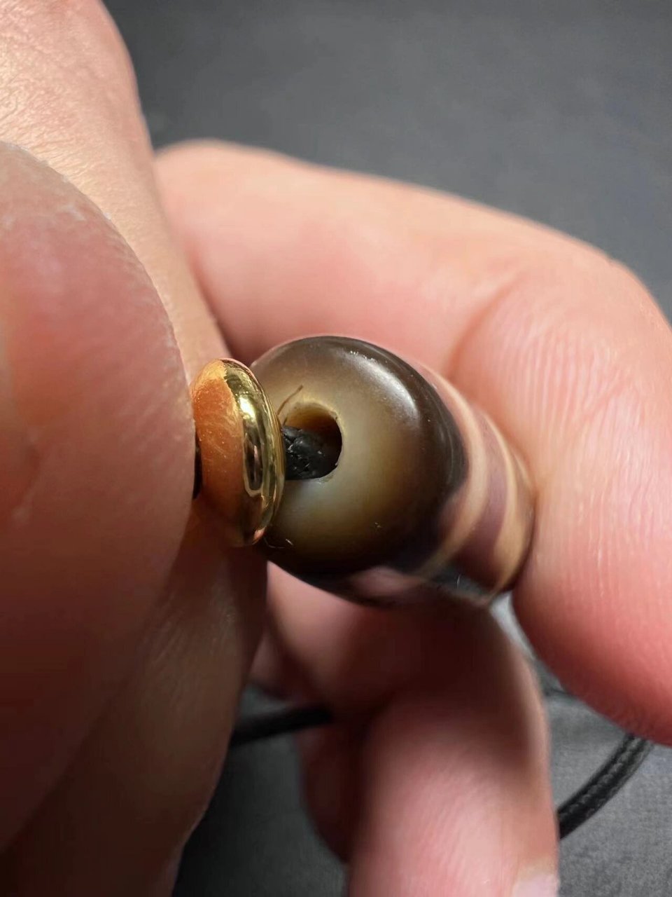 台湾张奎精挑如意两眼天珠90399 台湾张奎精挑如意两眼天珠90399