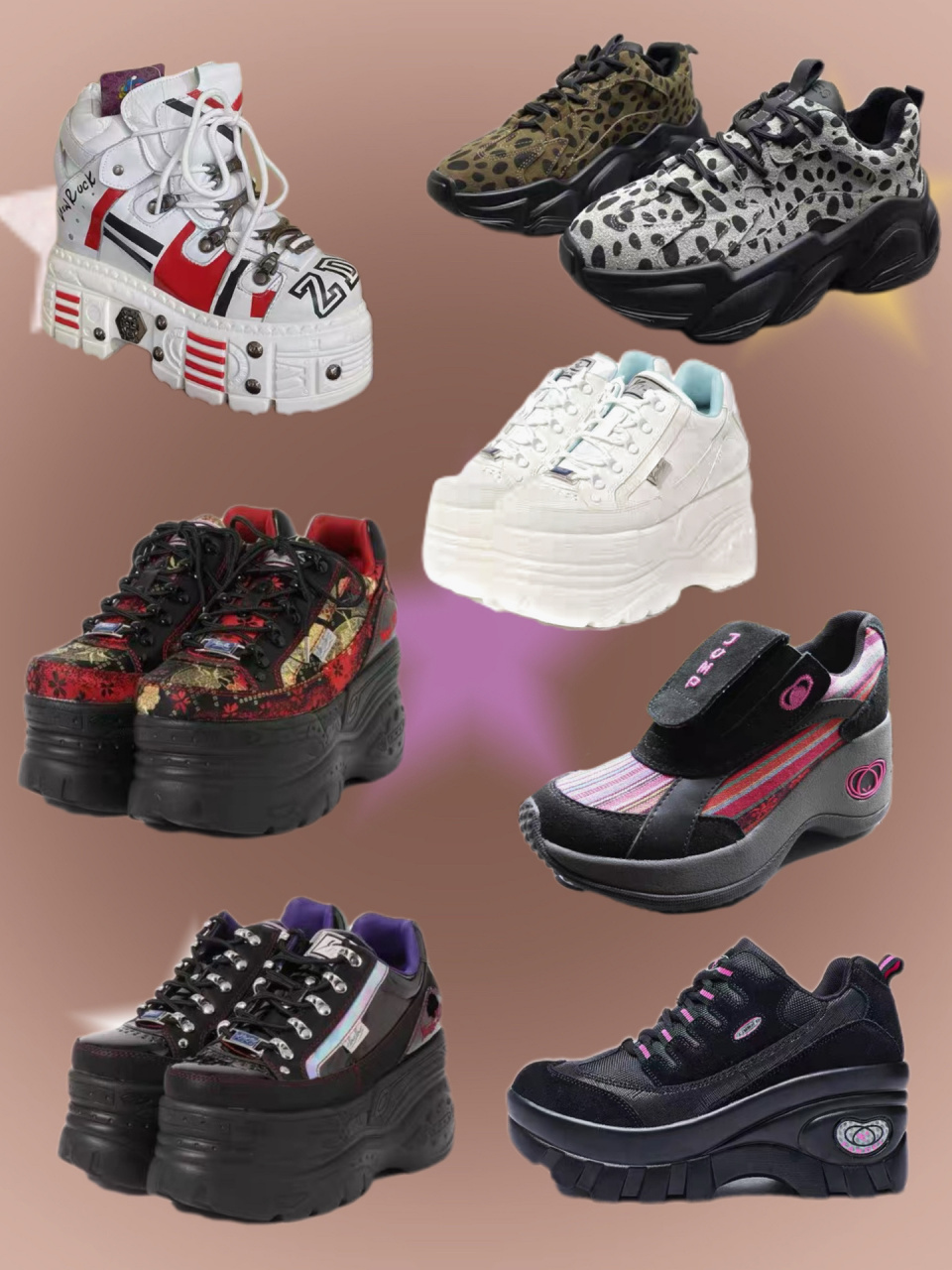 亚文化千禧y2k厚底松糕运动鞋 ☆686204966862