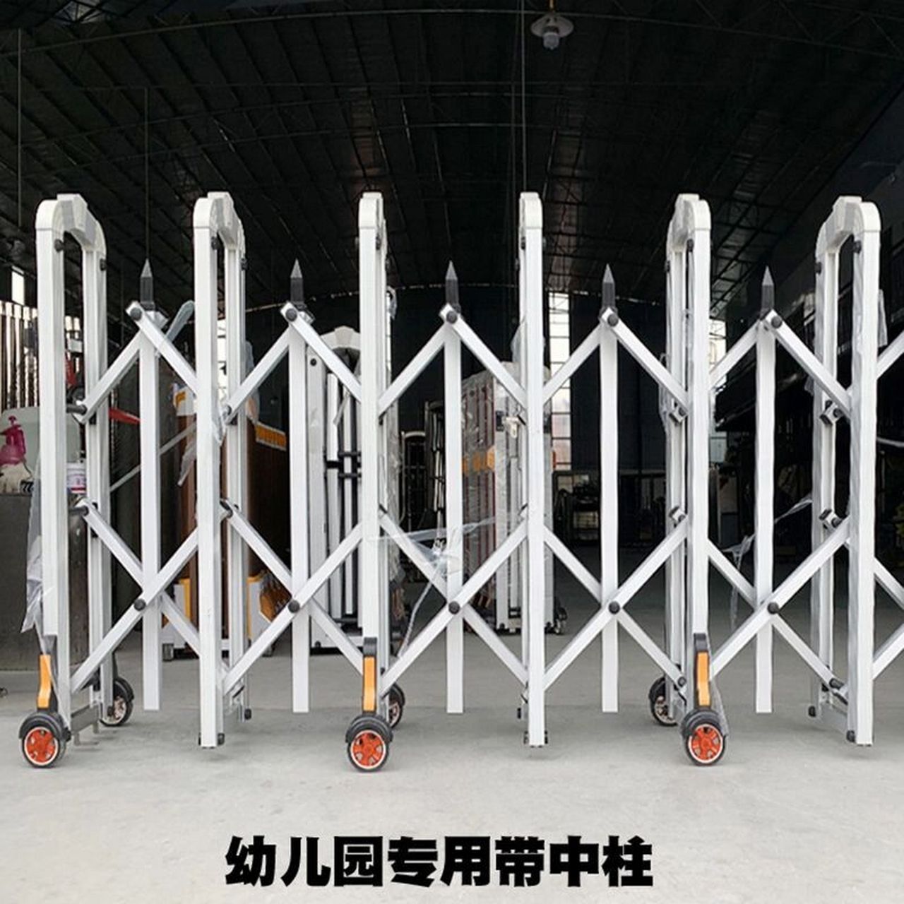 不锈钢手动推拉伸缩门隔离移动围栏交通护栏 不锈钢手动推拉伸缩门