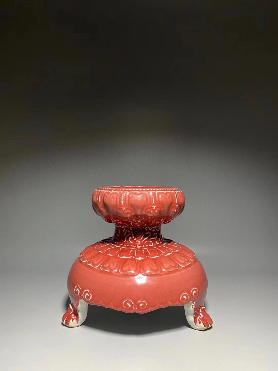明 宣德宝石红釉宫廷祭祀礼器炉洗