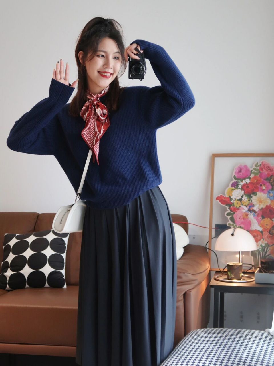 今天是灵活的120斤大美女哈哈哈 我发现这样穿是真的挺显瘦的 而且有