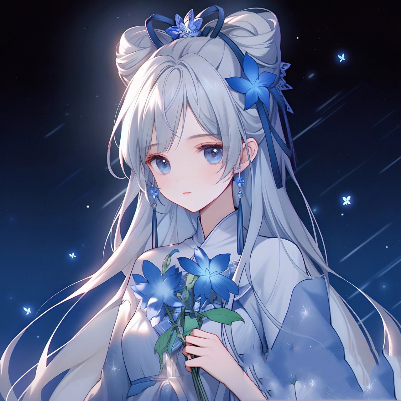 蓝色系小姐姐再走一波,太美啦!▏女生头像