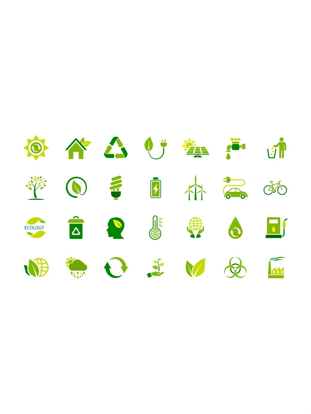 绿色生态环保图标|免扣元素