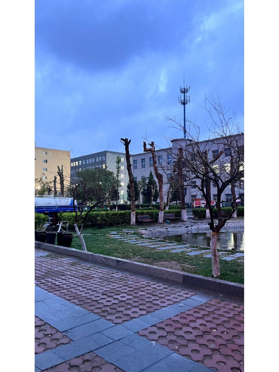 石家庄工程职业学院 雨后的石工院真的很有氛围感了