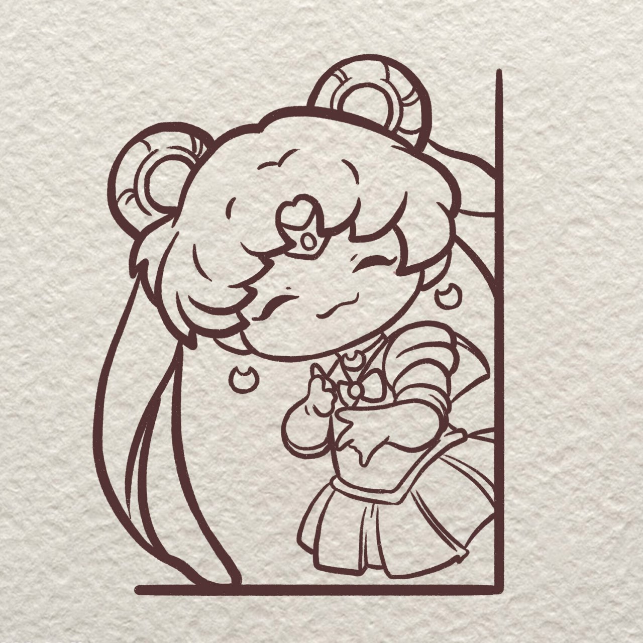 简笔画|美少女战士 大家最爱的美少女战士,现在是不是只能说出水冰月