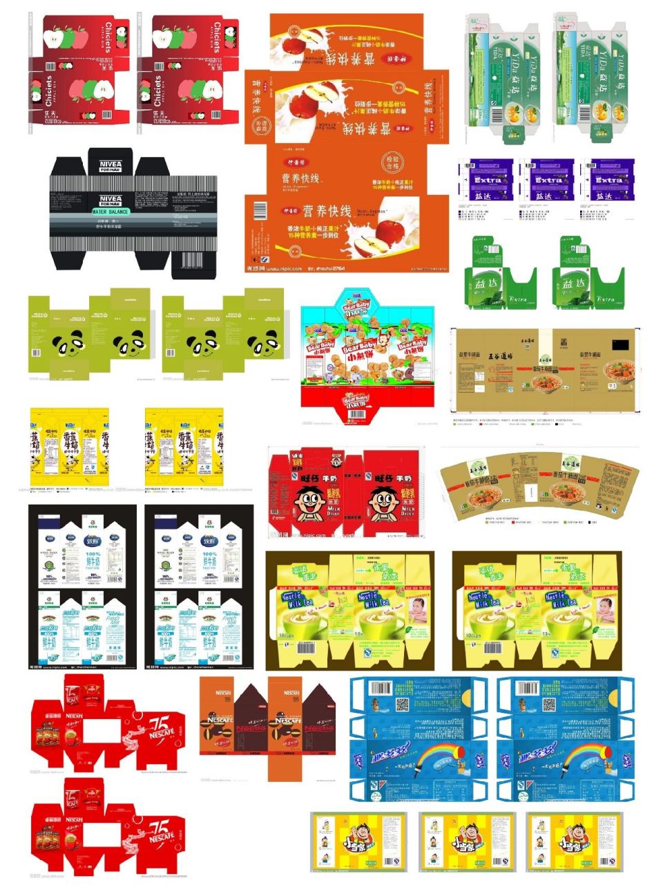 微缩食玩图纸 | 便利店系列 有很多可爱的便利店小零食呀 都是a4格式