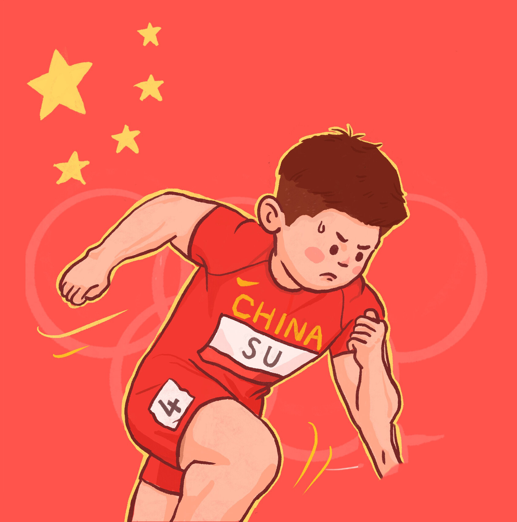 🇨🇳给运动员画头像