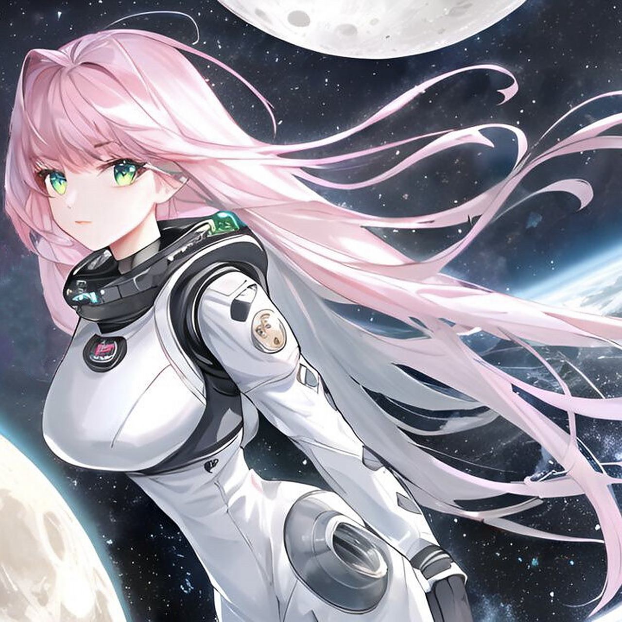 太空少女头像 未来科技929193宇宙科幻0495长发二次元美