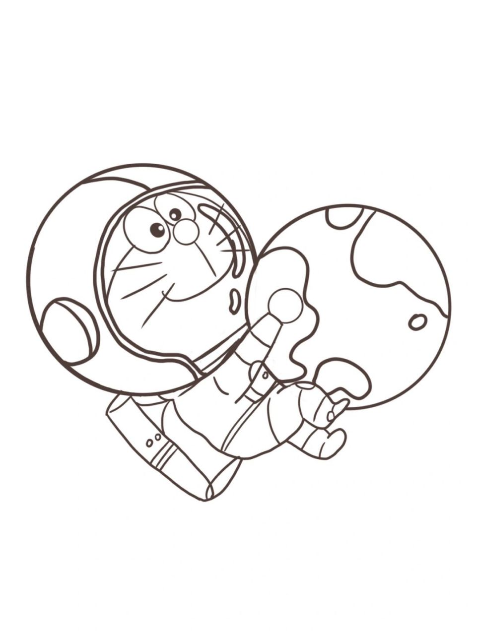 哆啦a梦壁纸,小小哆啦宇航员 绘图:哆啦的博物馆7015谢诗yi #哆啦