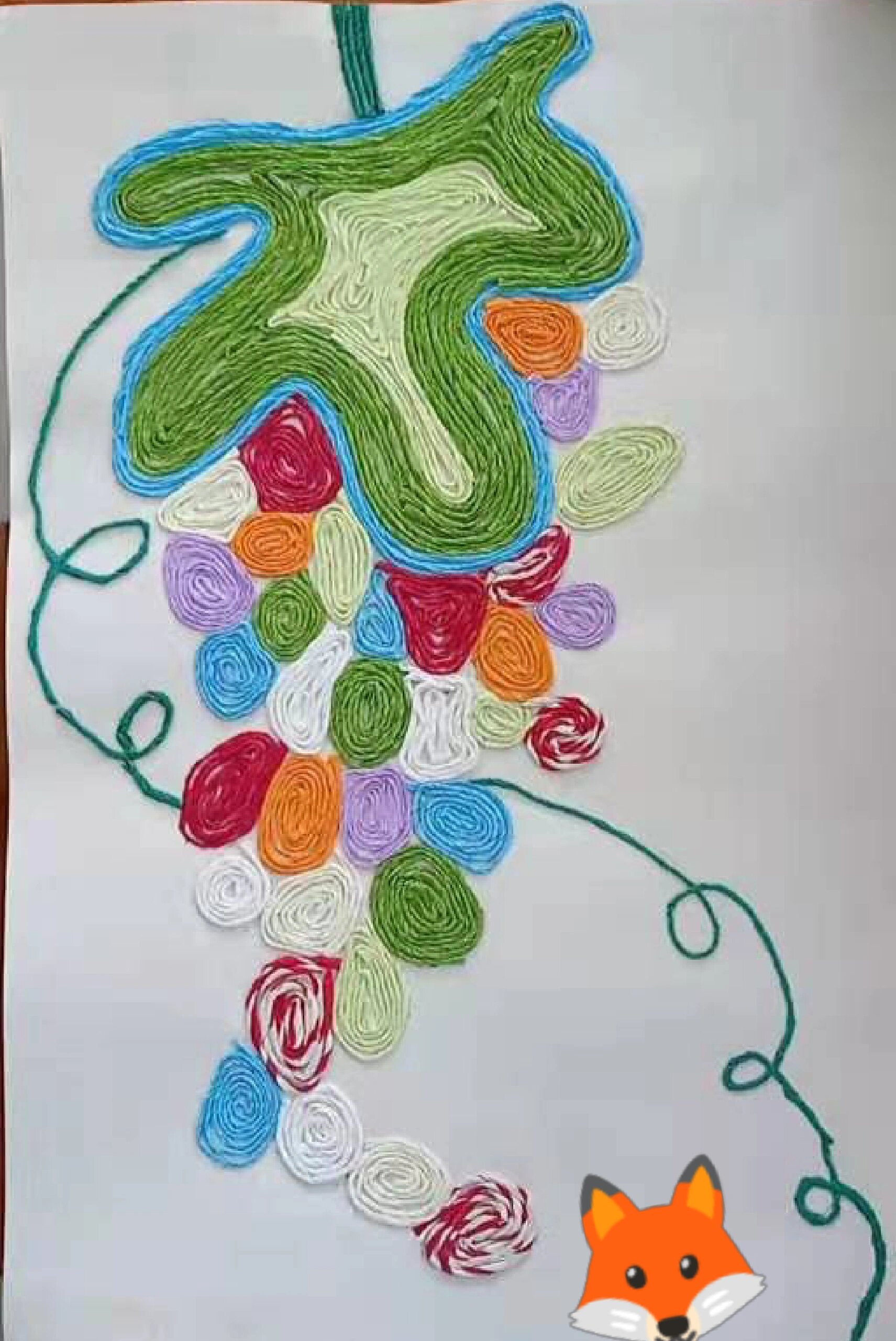皱纹纸粘贴画