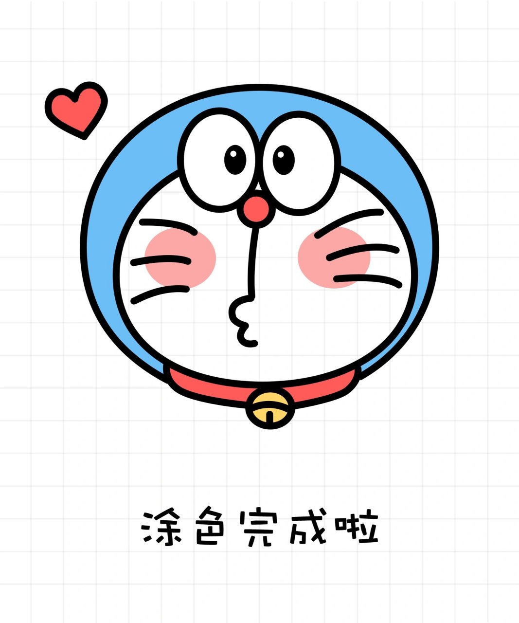 简笔画哆啦a梦 超可爱的机器猫哆啦a梦简笔画,一看就会～快来打卡吧