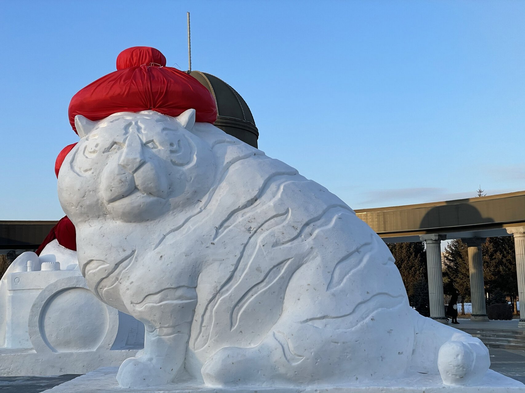 長春公園 雪雕 聽說長春公園今年也弄了大雪人,所以今天去看了一下,先