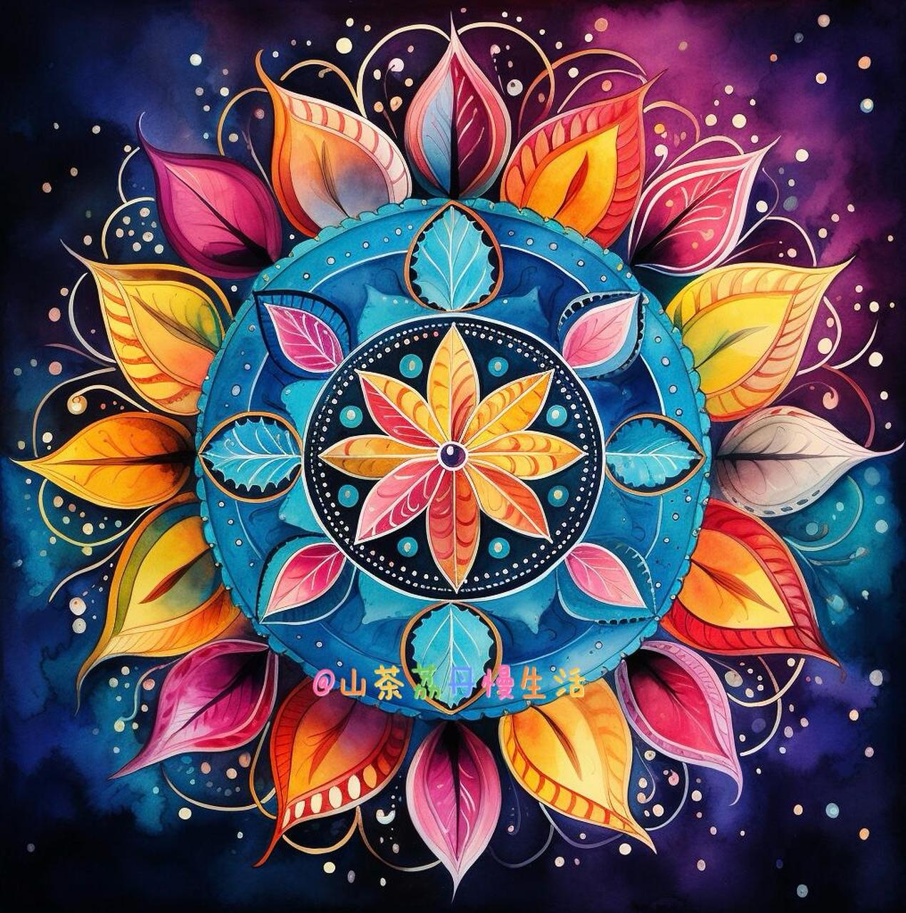 曼陀罗绘画的内在整合体现在以下几个方面: 1.