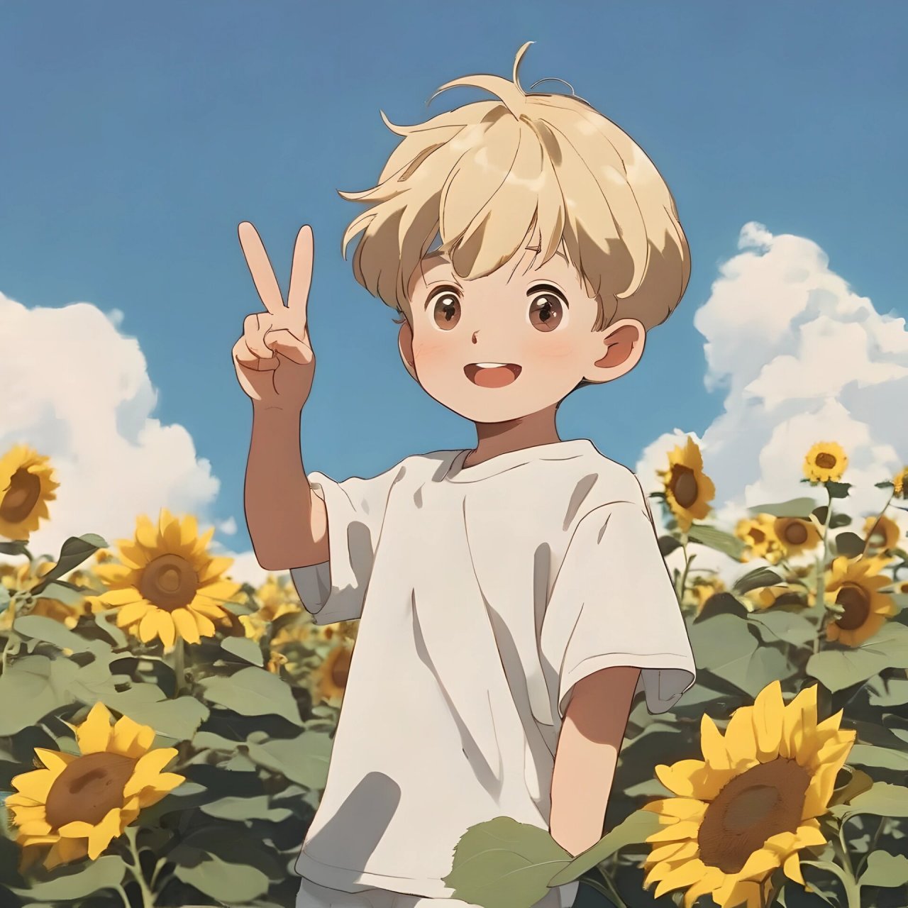 积极向上的向日葵可爱情头