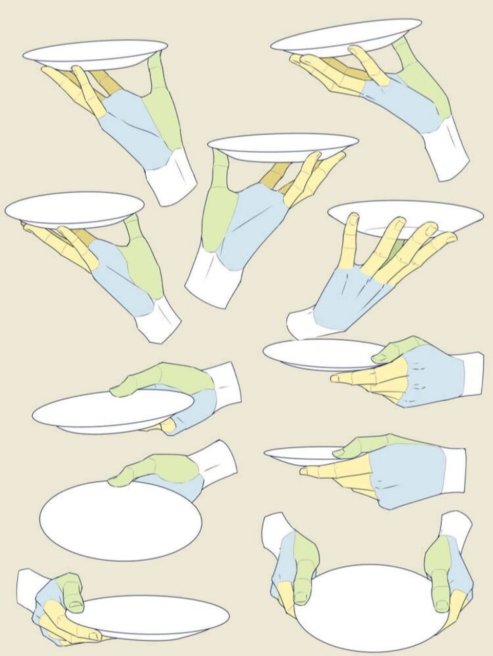 手部动作画法参考 各种手部姿势参考,不会画就看这篇