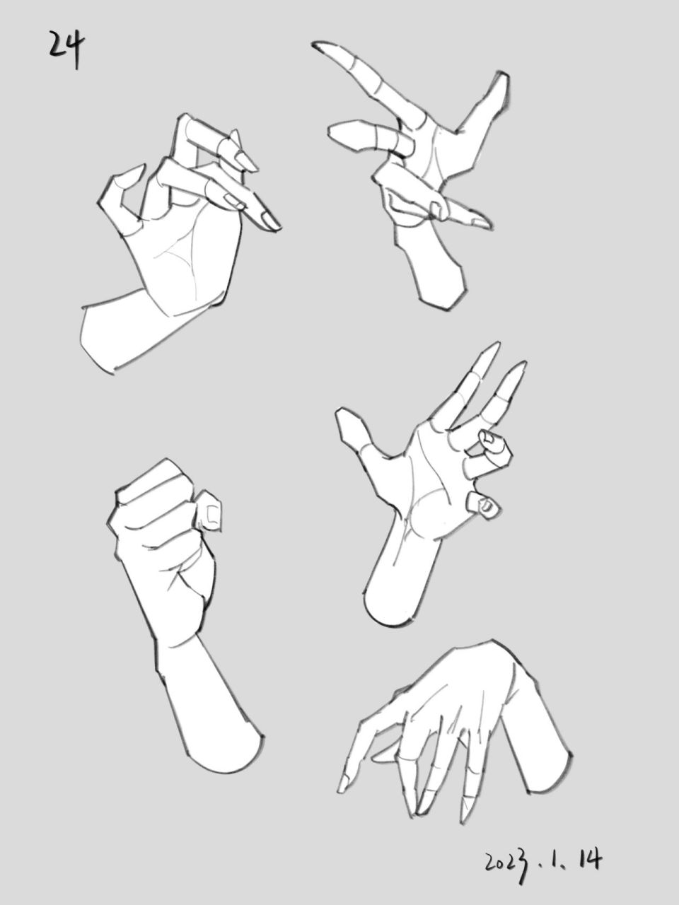 人体练习-手部24/1000