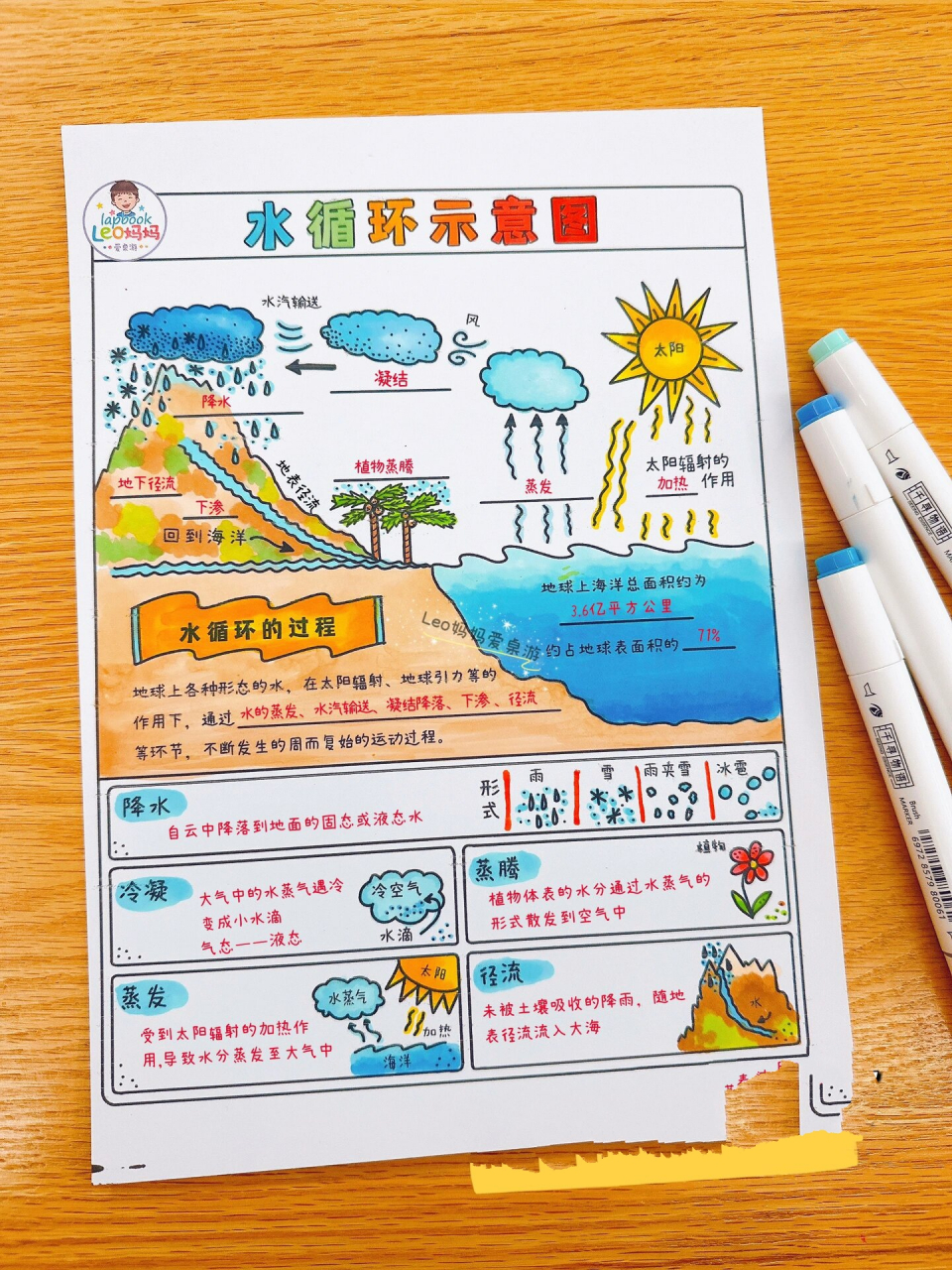 vip会员群资源水循环思维导图  思维导图水循环示意图