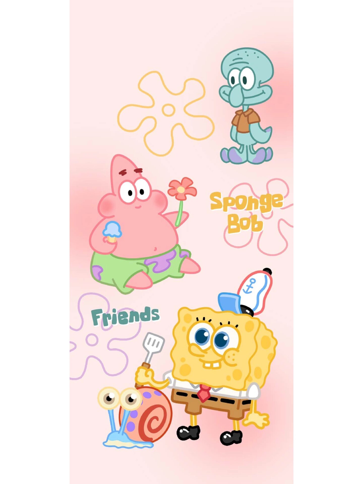 可爱海绵宝宝派大星78|自制插画壁纸分享