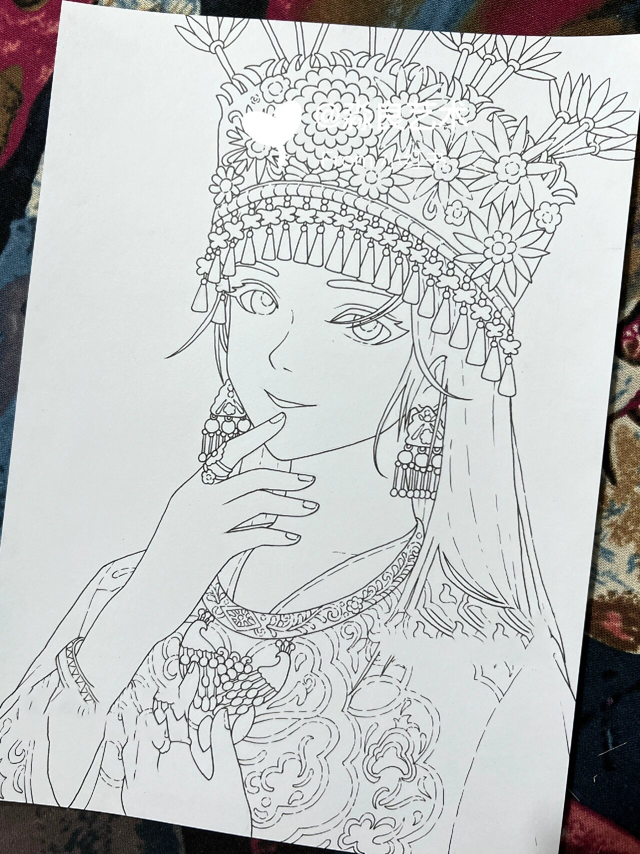 民族少女系列|苗族|附线稿 民族系列画了这是第六张