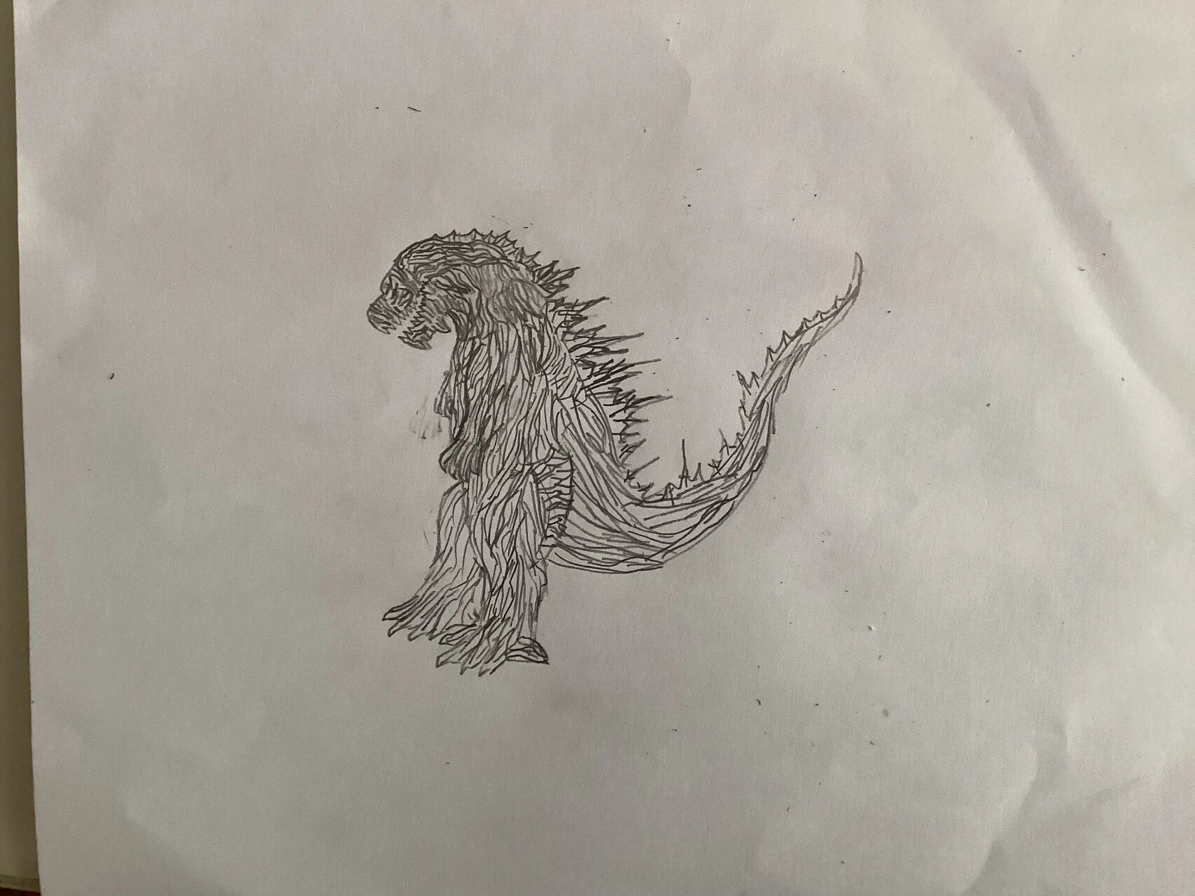 如何画一只行星哥斯拉.