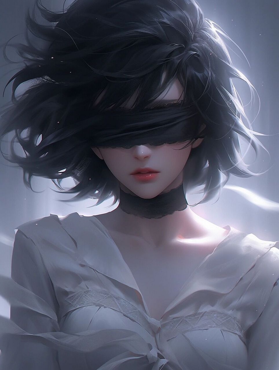 蒙眼女生头像-泰裤啦