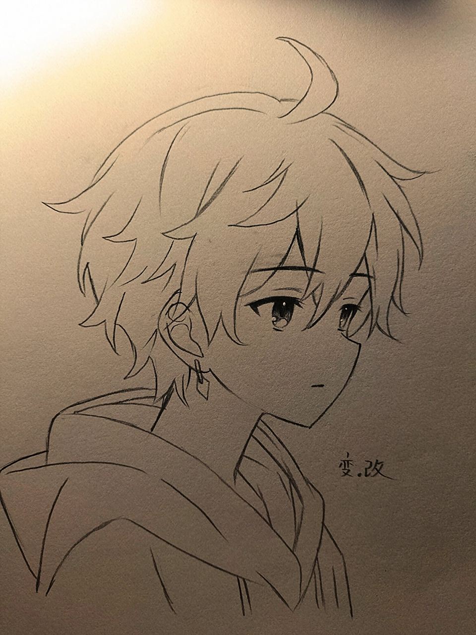 教你画微侧脸男生 "尊重各种声音但只成为自己"