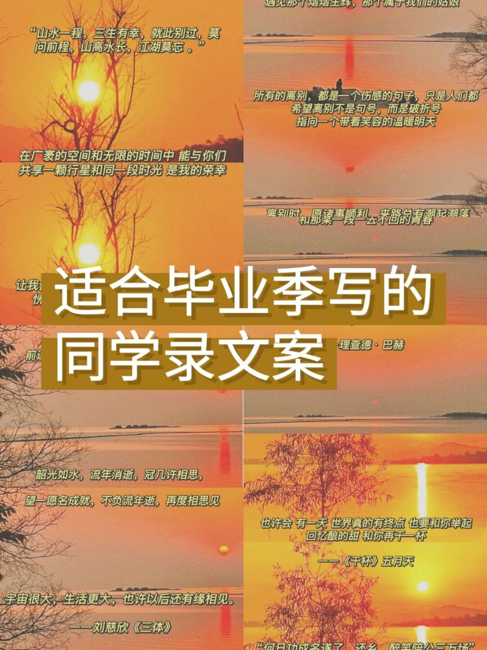 今天给大家分享的是适合毕业季写的同学录文案,大家一起来看看吧!