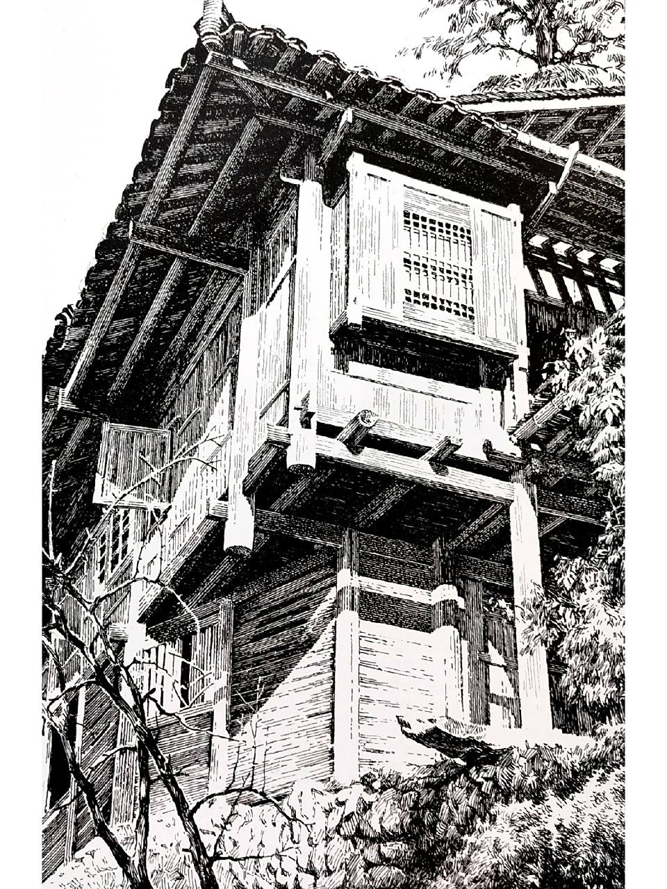 钢笔画大师鲁愚力的建筑画 整洁有序的笔触,超赞!