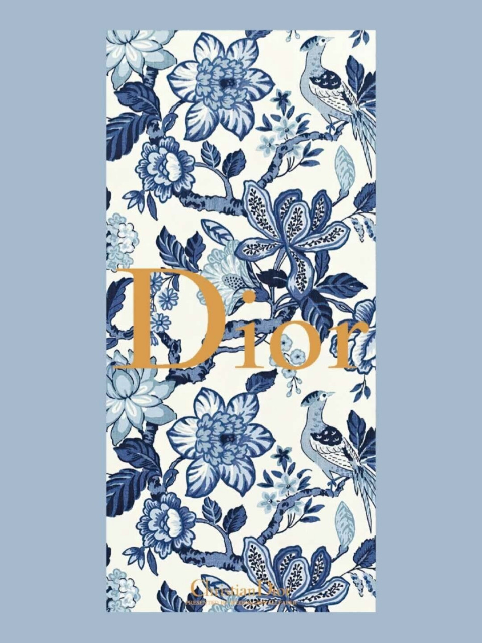 今日分享 | 大牌壁纸 聊天背景图 09 dior 蓝色花朵 09 lv橘色