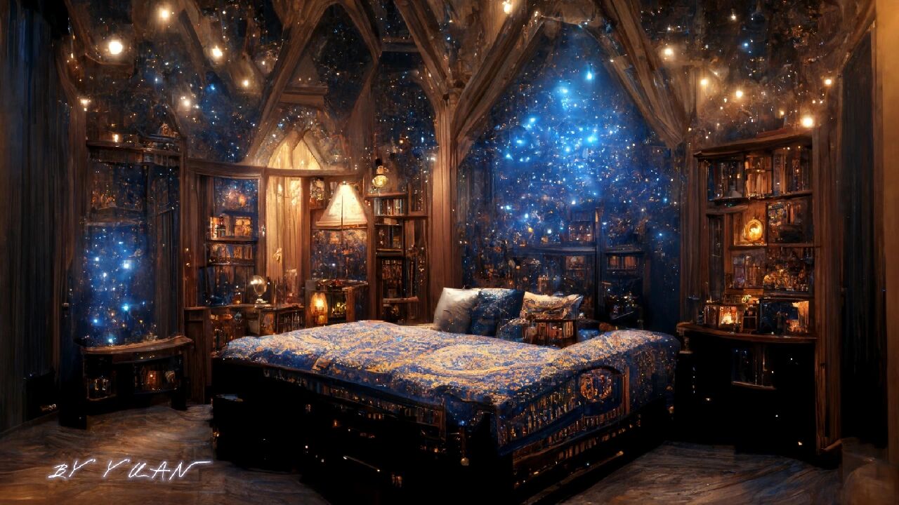 拉文克劳的宿舍7607 星空的蓝,海水的蓝,blingbling的蓝,你眼底那